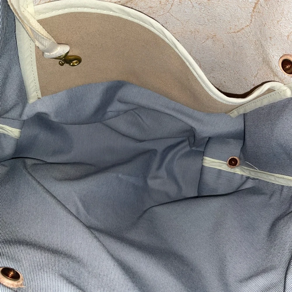 Birch White Leather Convertible Backpack Meanwhile back on the farm - Picture 5 of 5